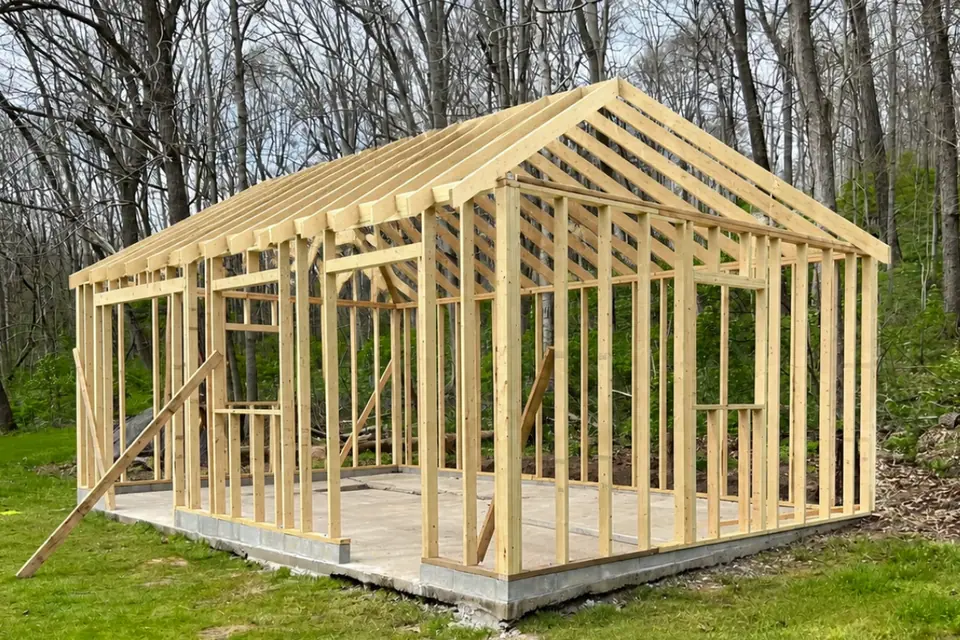 House frame under construction